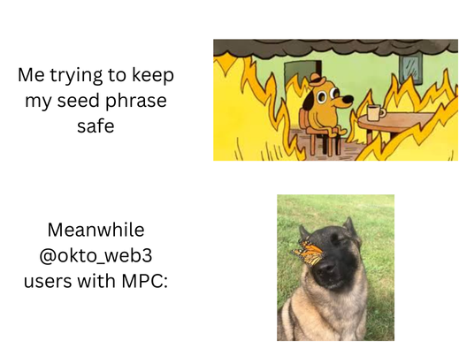 zeingenixx's tweet photo. Before Okto: Seed phrases = Stress! 😰 Lose it/stolen = funds gone. Self-custody felt risky.
After @okto_web3 (w/MPC): Seedless protection! MPC splits your key. You HOLD control (self-custody!), yet safely & smoothly.🔒➡️✨
#OktoTech #OktoAmbassadors #MPC #Security #SelfCustody https://t.co/iX9W47t2sa