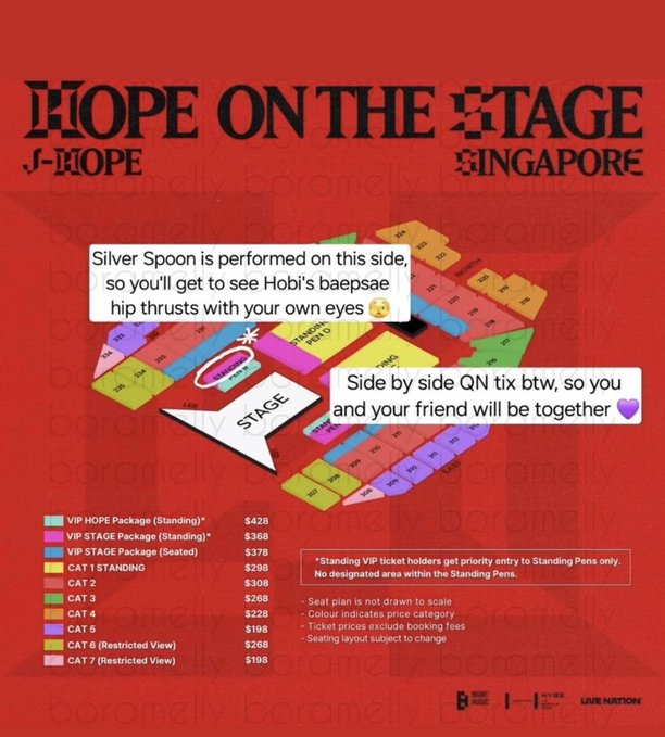SugakookieOT7's tweet photo. 2x SINGAPORE D1 VIP Stage ~ Baepsae Thrust Side
$378 sgd
Reply Below ⬇️⬇️
#HOPE_ON_THE_STAGE_TOUR_SINGAPORE #jhope #BTS @BTS_twt https://t.co/WVnoGaapbq
