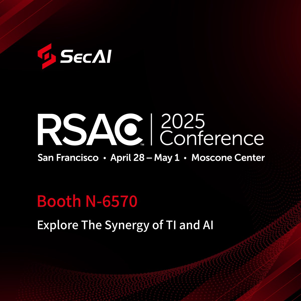 SecAI (@secai_ai) on Twitter photo Looking forward to <a href="/RSAConference/">RSAConference</a> 2025? Stop by booth #Booth N-6570 to meet our team and check out our TI-enriched and AI-driven cybersecurity solutions. You're just one step away from levelling up your security operation.
If you don't have a pass. Don't worry! Here is the Looking forward to <a href="/RSAConference/">RSAConference</a> 2025? Stop by booth #Booth N-6570 to meet our team and check out our TI-enriched and AI-driven cybersecurity solutions. You're just one step away from levelling up your security operation.
If you don't have a pass. Don't worry! Here is the