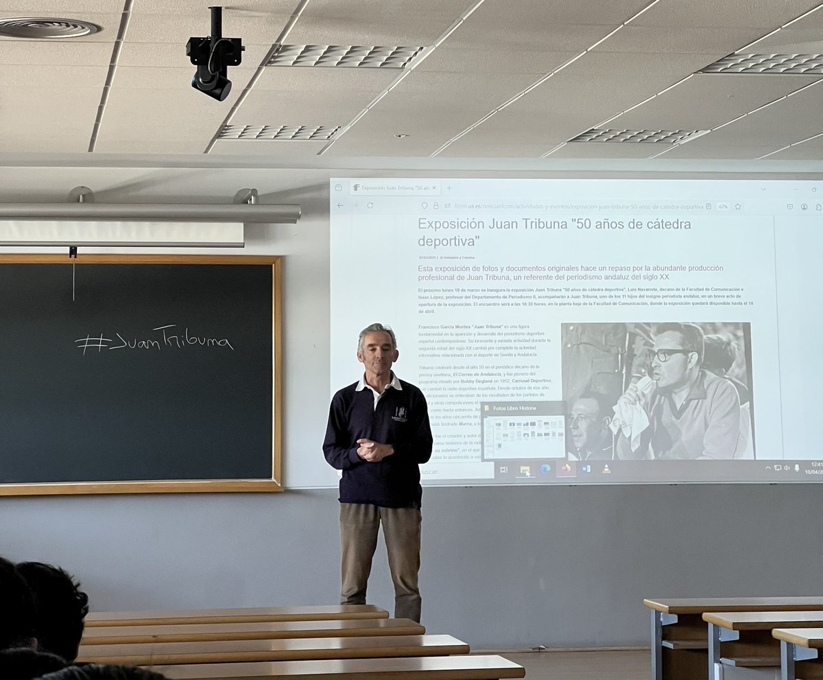 Paco Burgos 📝 (@pacoburgos_) on Twitter photo Juan Tribuna (<a href="/tribunaindepend/">juantribuna</a>), hijo del mítico periodista de Radio Sevilla, presente hoy en la <a href="/FCom_US/">Facultad de Comunicación, Universidad de Sevilla</a> exponiendo la gran trayectoria de su padre.
🗣️: “Antes te enterabas del resultado del <a href="/RealBetis/">Real Betis Balompié 🌴💚</a> y <a href="/SevillaFC/">Sevilla Fútbol Club</a> el lunes por la tarde”
#JuanTribuna
<a href="/PERESPORT/">PERESPORT</a> Juan Tribuna (<a href="/tribunaindepend/">juantribuna</a>), hijo del mítico periodista de Radio Sevilla, presente hoy en la <a href="/FCom_US/">Facultad de Comunicación, Universidad de Sevilla</a> exponiendo la gran trayectoria de su padre.
🗣️: “Antes te enterabas del resultado del <a href="/RealBetis/">Real Betis Balompié 🌴💚</a> y <a href="/SevillaFC/">Sevilla Fútbol Club</a> el lunes por la tarde”
#JuanTribuna
<a href="/PERESPORT/">PERESPORT</a>