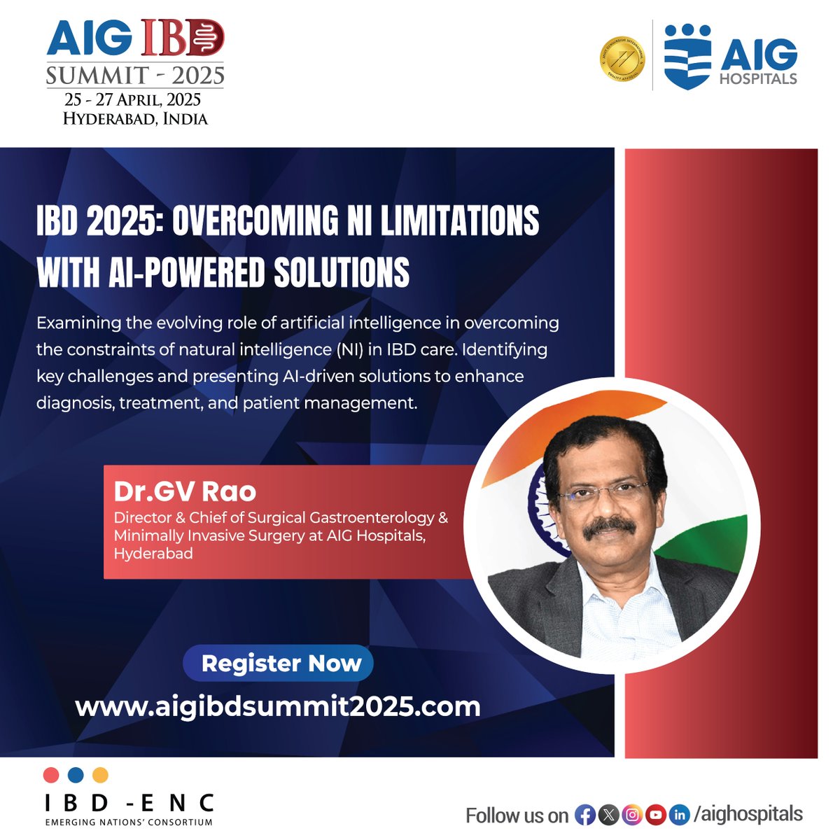 IBD-ENC (@ibd_enc) on Twitter photo Can AI outsmart natural intelligence in IBD care? 💡
Join <a href="/gvraoaig/">Dr G V Rao</a> at #IBDSummit2025 to explore AI’s impact on diagnosis, treatment & management.
📍 Hyderabad | 📅 Apr 25–27
🔗 aigibdsummit2025.com
#AIinHealthcare #IBD #Gastroenterology Can AI outsmart natural intelligence in IBD care? 💡
Join <a href="/gvraoaig/">Dr G V Rao</a> at #IBDSummit2025 to explore AI’s impact on diagnosis, treatment & management.
📍 Hyderabad | 📅 Apr 25–27
🔗 aigibdsummit2025.com
#AIinHealthcare #IBD #Gastroenterology
