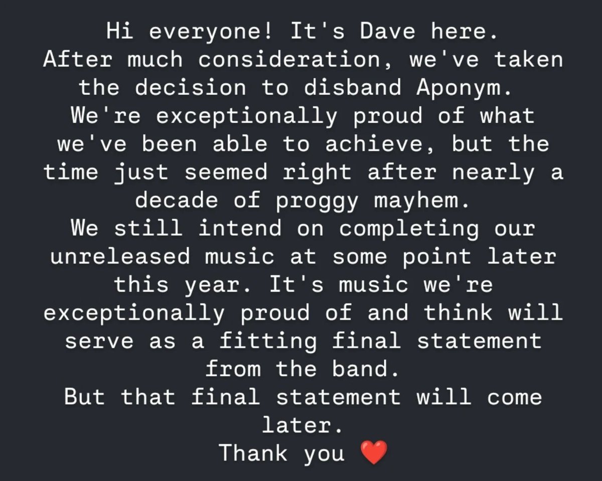 Aponym (@aponymband) on Twitter photo 