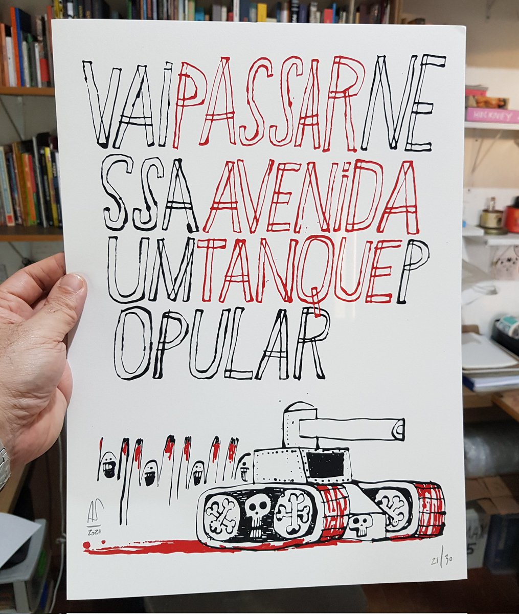 VAI PASSAR (2021). 
Serigrafia em duas cores em papel Markatto branco 240gr. 42 x 30cm,  edição de 30, assinada e numerada.
Impressão da gloriosa  Lumi Print. 

allansieber.iluria.com/pd-8979e7-seri…
