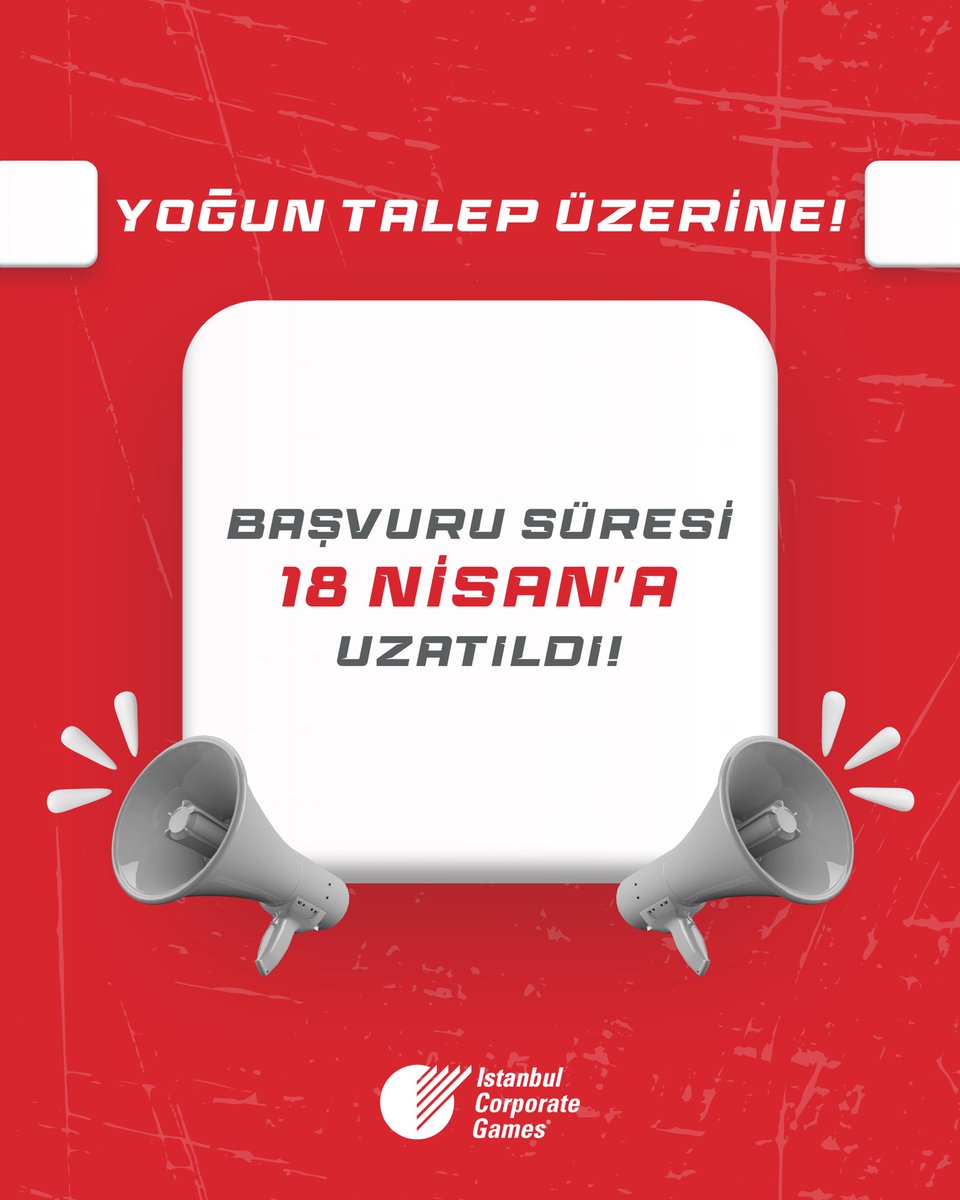 İstanbul Corporate Games 2025 için başvurular yoğun ilgi nedeniyle 18 Nisan’a kadar devam ediyor. 

Şirketinizi temsil etmeye, takım ruhunu sahaya taşımaya ve rekabetin ötesinde eğlencenin zirvesine ulaşmaya hazırsanız, bu fırsatı kaçırmayın.