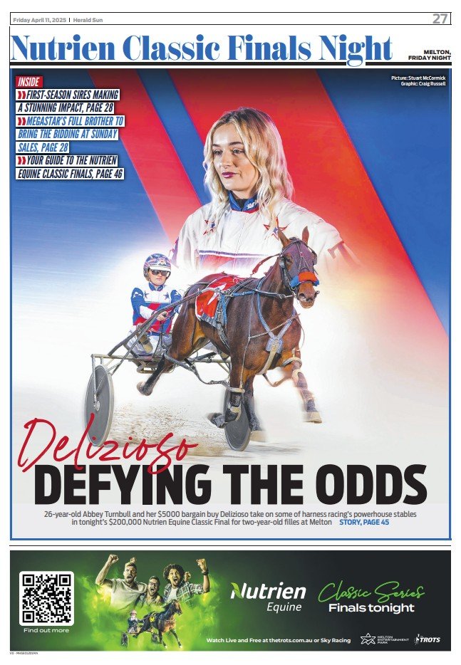 The Trots (@thetrotscomau) on Twitter photo Don't miss your four-page <a href="/NutrienEquineSB/">Nutrien Equine Standardbred</a> Classic lift-out in tomorrow's Herald Sun! Don't miss your four-page <a href="/NutrienEquineSB/">Nutrien Equine Standardbred</a> Classic lift-out in tomorrow's Herald Sun!