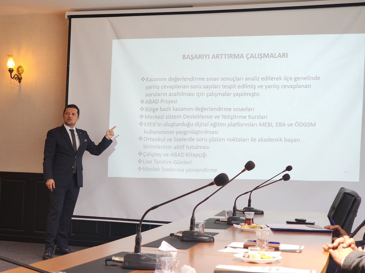 Artuklu Kaymakamımız Sn. Muhammet Öztabak başkanlığında, İlçe Milli Eğitim Müdürümüz Sn. Mehmet Emin Duyan ve  okul yöneticileri ile toplantı düzenlendi. 

Sayın Kaymakamımıza ilçemizdeki eğitim-öğretim faaliyetleri, projeler ve eğitim yatırımları hakkında brifing sunduk.