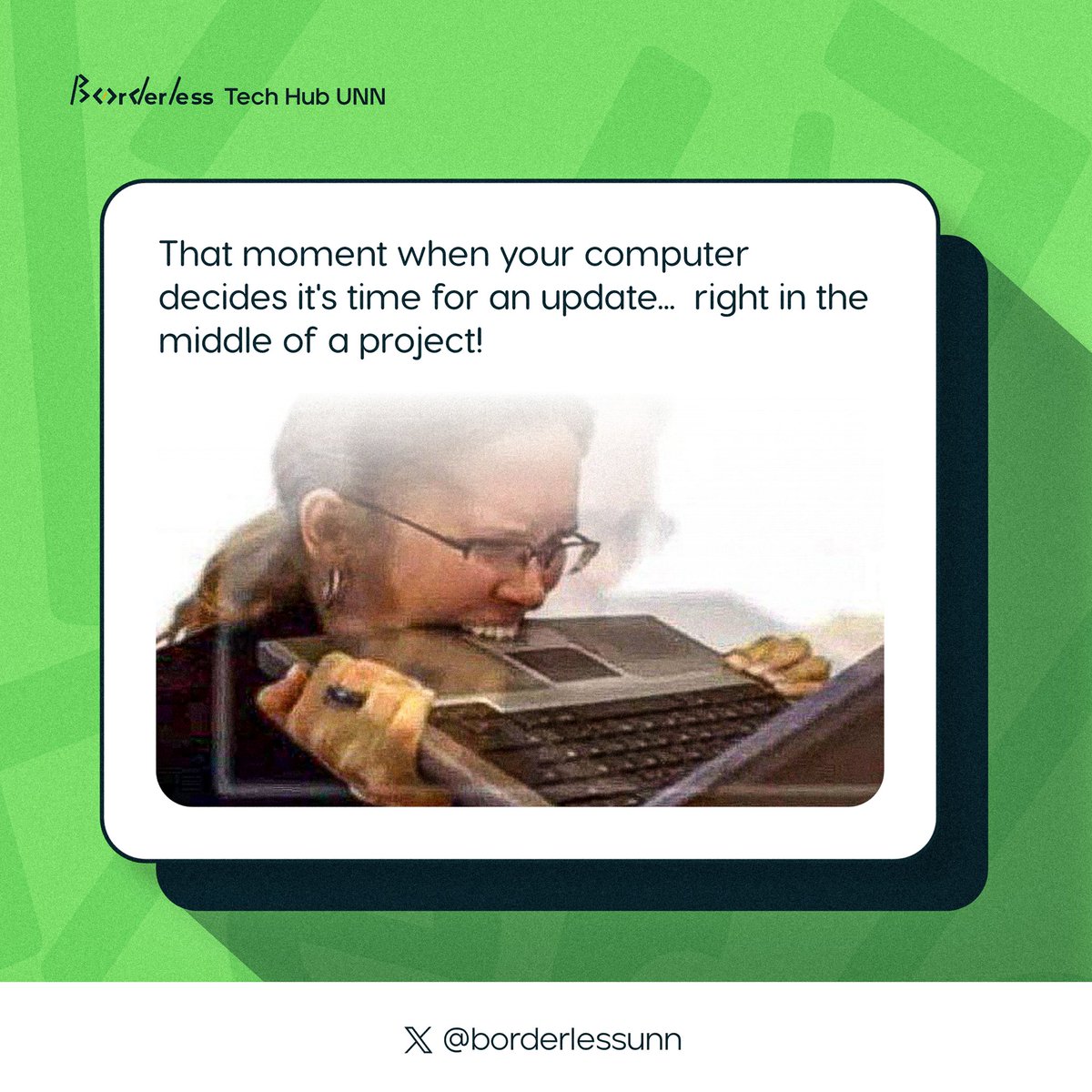 Borderlessunn's tweet image. Can anyone relate?😂

#computerproblems
#techtroubles
