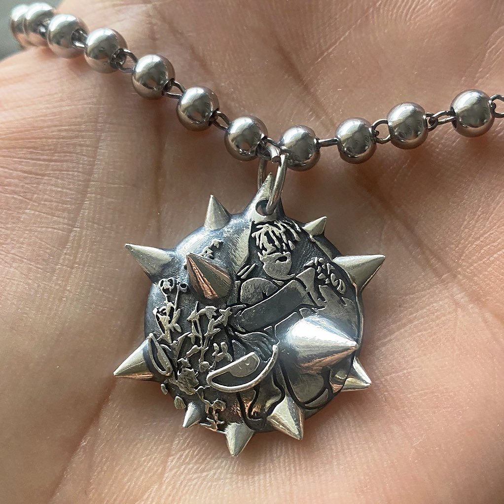 painting into jewelry by artist Glyvees.