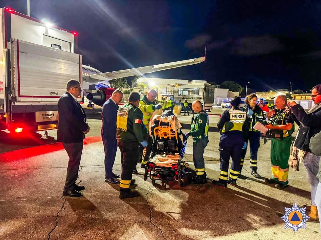 MaltainEU's tweet photo. Last night, children from Gaza were evacuated to Malta for medical care - an evacuation made possible through the #EUCivilProtection Mechanism. A tangible expression of our solidarity and continued commitment to humanitarian needs and peace. @hadjalahbib @eu_echo https://t.co/bjVinCbOgR