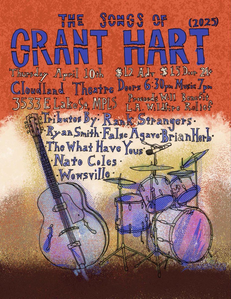 TONIGHT! cloudland
grant hart tribute
7-10pm CST