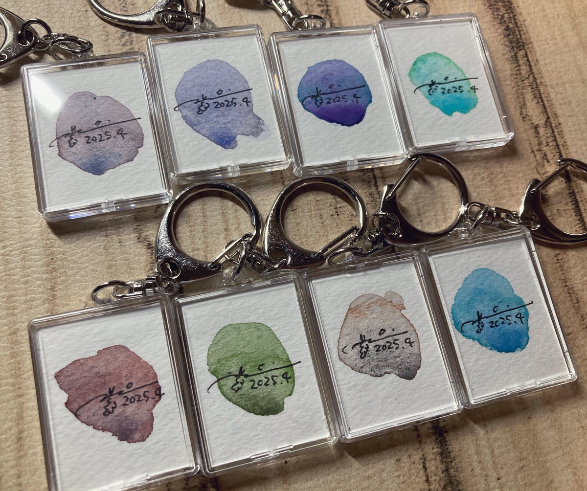 原画市での原画キーホルダーラインナップです🙋‍♀️ #原画市_制作中