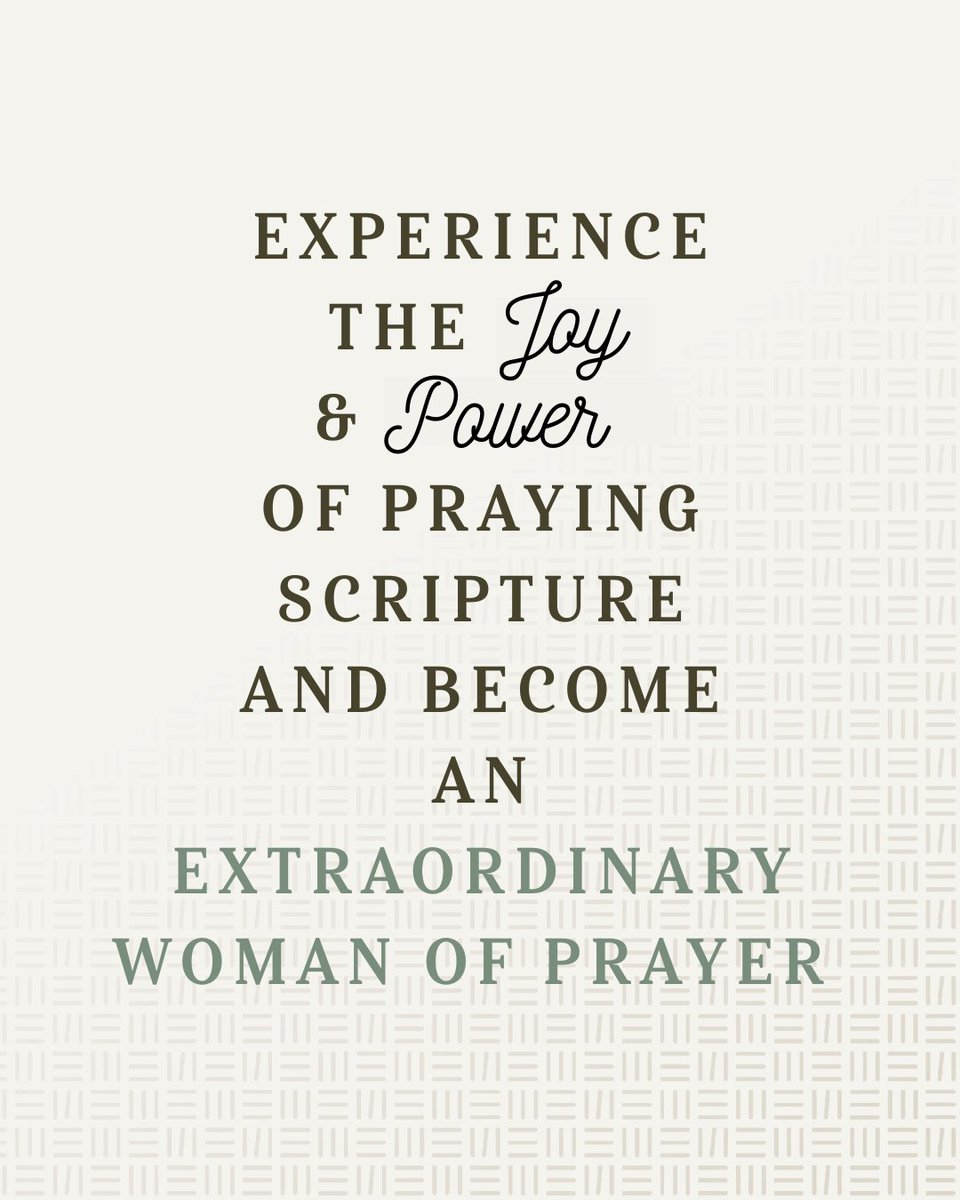 EWStogether's tweet photo. Experience the joy and power of praying Scripture and become an extraordinary woman of prayer!

Learn More
https://t.co/y9734vQ7uV

Look Inside
https://t.co/QTizEi9GxE https://t.co/8lvBDgAues