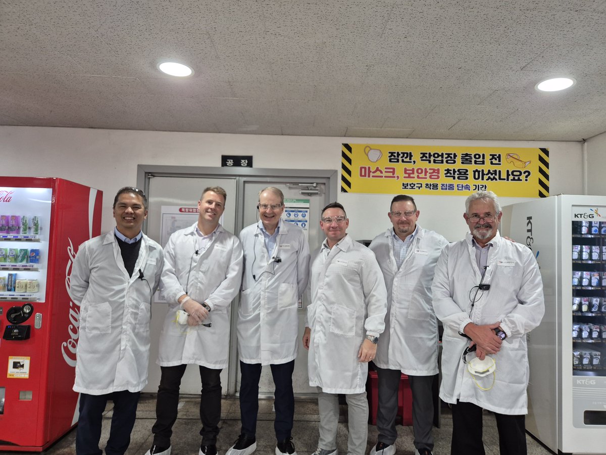 ClubAssistNA's tweet photo. President &amp; CEO John Tutt, COO Jeremiah Cordovano, and SVP of Supply Chain, Product Development &amp; Commercial Sales are in South Korea visiting top battery manufacturers, Sebang Battery and @DelkorB  Batteries. https://t.co/Fc5wWkoK6J
