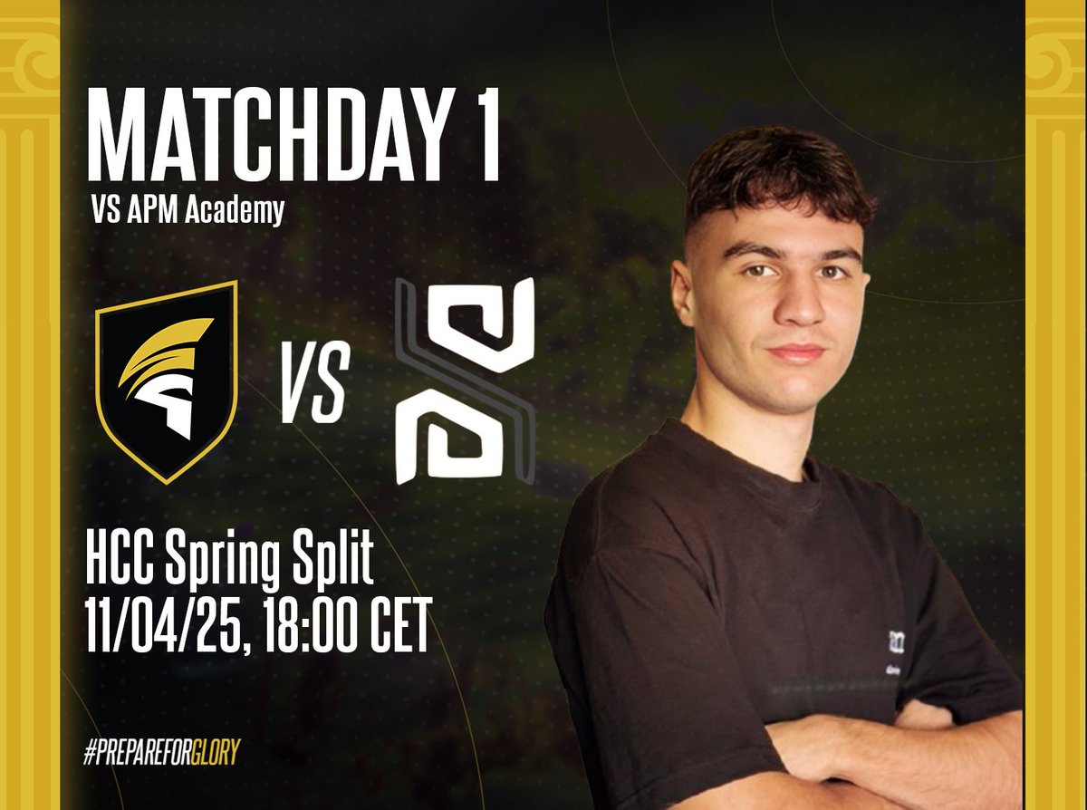 Spartans EU (@spartanseu) on Twitter photo The time has come!
⚔️Matchday 1
🗓️11/04/25
🆚<a href="/APM_New_Era/">Actions Per Minute</a> Academy
🏆<a href="/helleniclegends/">Hellenic Legends League</a> HCC Spring Split
🕓18:00 CET
🎙️twitch.tv/spartanseu
#PrepareForGlory
#esports #lol #leagueoflegends #lolesports #gaming The time has come!
⚔️Matchday 1
🗓️11/04/25
🆚<a href="/APM_New_Era/">Actions Per Minute</a> Academy
🏆<a href="/helleniclegends/">Hellenic Legends League</a> HCC Spring Split
🕓18:00 CET
🎙️twitch.tv/spartanseu
#PrepareForGlory
#esports #lol #leagueoflegends #lolesports #gaming