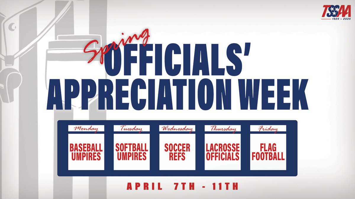 McCallie Lacrosse joins the <a href="/TSSAA/">TSSAA</a> today in honoring all lacrosse officials during Officials' Appreciation Week. They are the incredible individuals who make our spring season possible. Thank you!  
<a href="/McCallieLax/">McCallie Lacrosse</a>