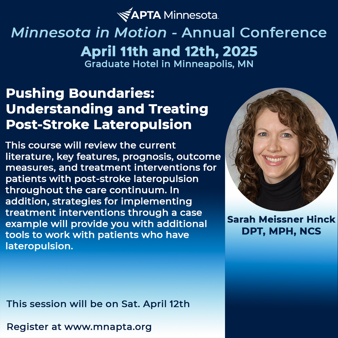 Don't miss out on the 2025 Minnesota in Motion Conference this weekend!
Take a peek at these neuro-focused courses!
More info and registration: mnapta.org/events/eventde…