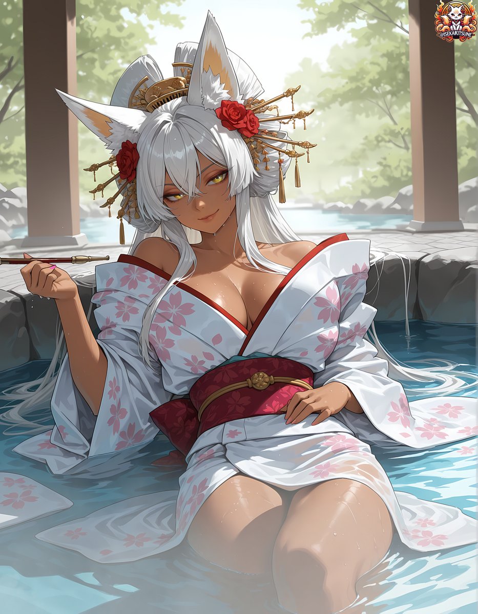 IsekaiKitsune's tweet photo. Thank you @JuliAIkiko for the invite to @SophiaAIart’s #GeishaChallenge! 💕
Buuut… since the silver fox already made her entrance, I guess I’ll give up my seat this time~ 🦊✨ Let’s hope she can behave herself for once!
🛠️tool https://t.co/QDOFKo68hF
#Tsukinoha #月の葉 #pixai https://t.co/L8JwEUpmN4