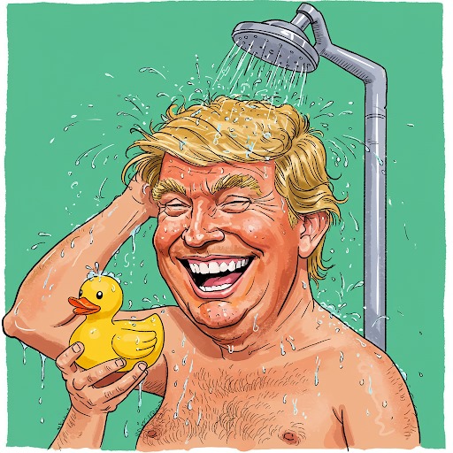¡Agua va! Trump declara la "Guerra a la Gota Lenta" y celebra duchas torrenciales. #Trump #Ducha #Agua #NoticiasAbsurdasPeroCiertas #EEUU #MedioAmbiente #DebateImportante #HumorPolítico #LinkedInNews