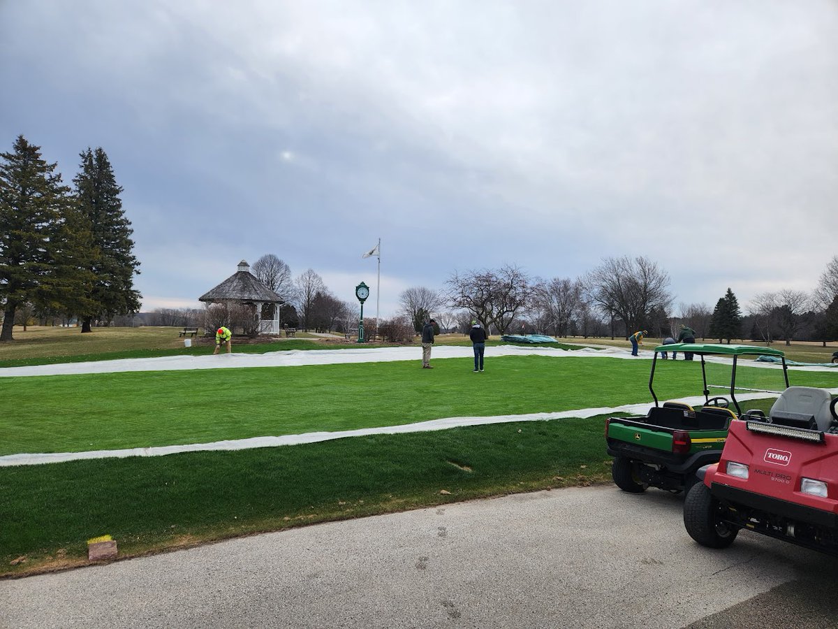 Took the tarp off the putting green yesterday...now just need some sun and warmth.