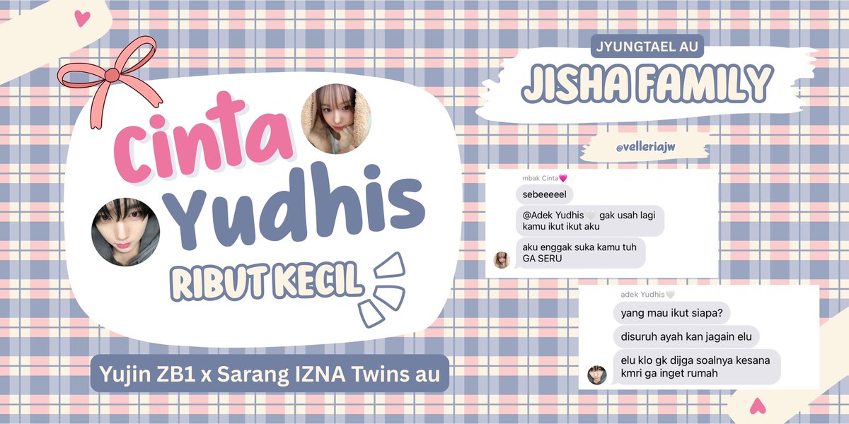 velleriajw's tweet photo. #DailyJiSha ; what if mbak Cinta marah-marah sama Yudhis (kapan si mereka gak berantem)? seheboh apa ya?
— from Daily JiSha universe
jyungtael family short au https://t.co/4YnASkBqBB