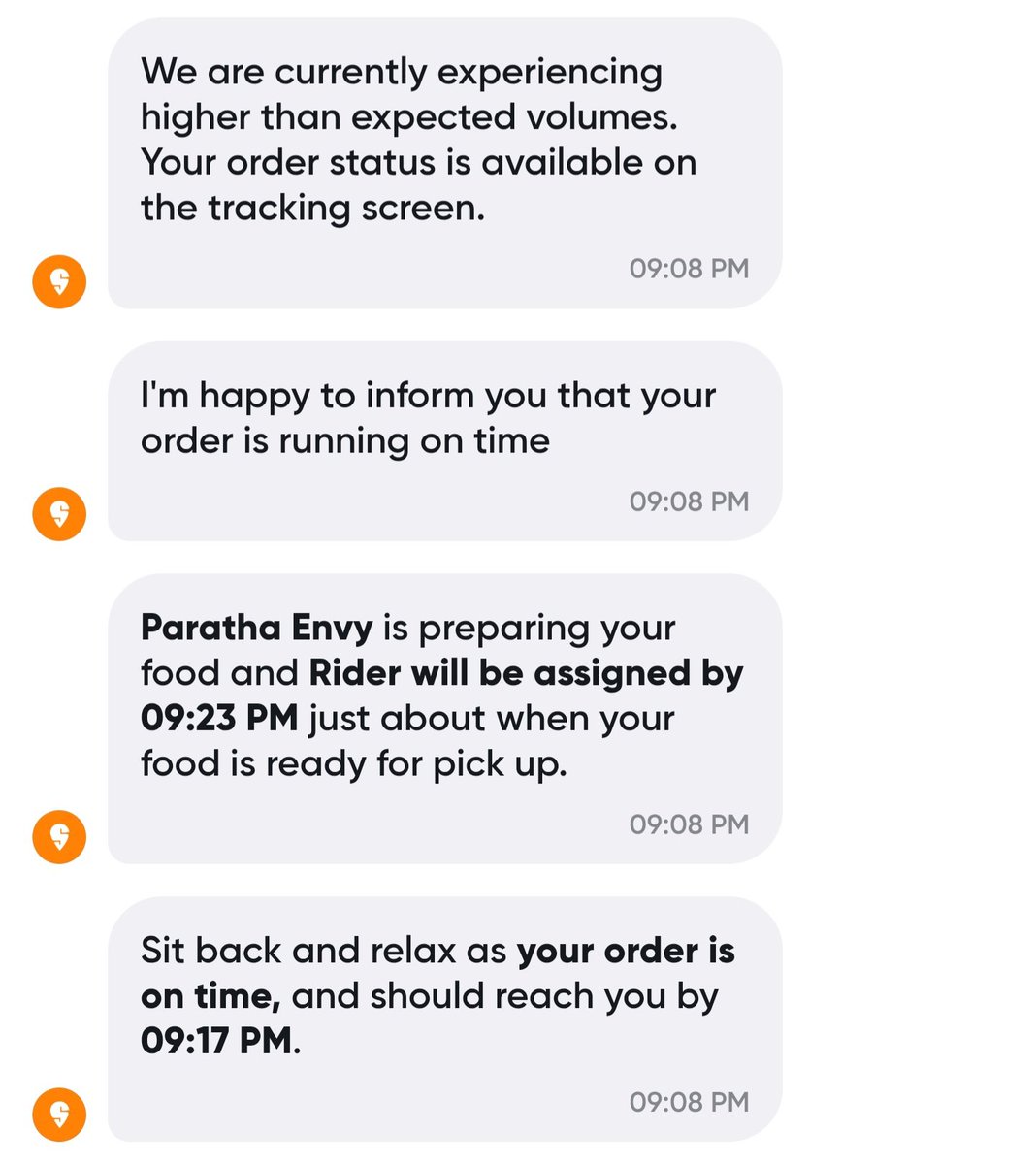 Umng_7's tweet photo. How @Swiggy will deliver by 9:17pm if you will assign delivery partner @9:23
Swiggy always amaze me with there delivery time
At the time of order it was showing 45 mins https://t.co/MQVTGgzLaw