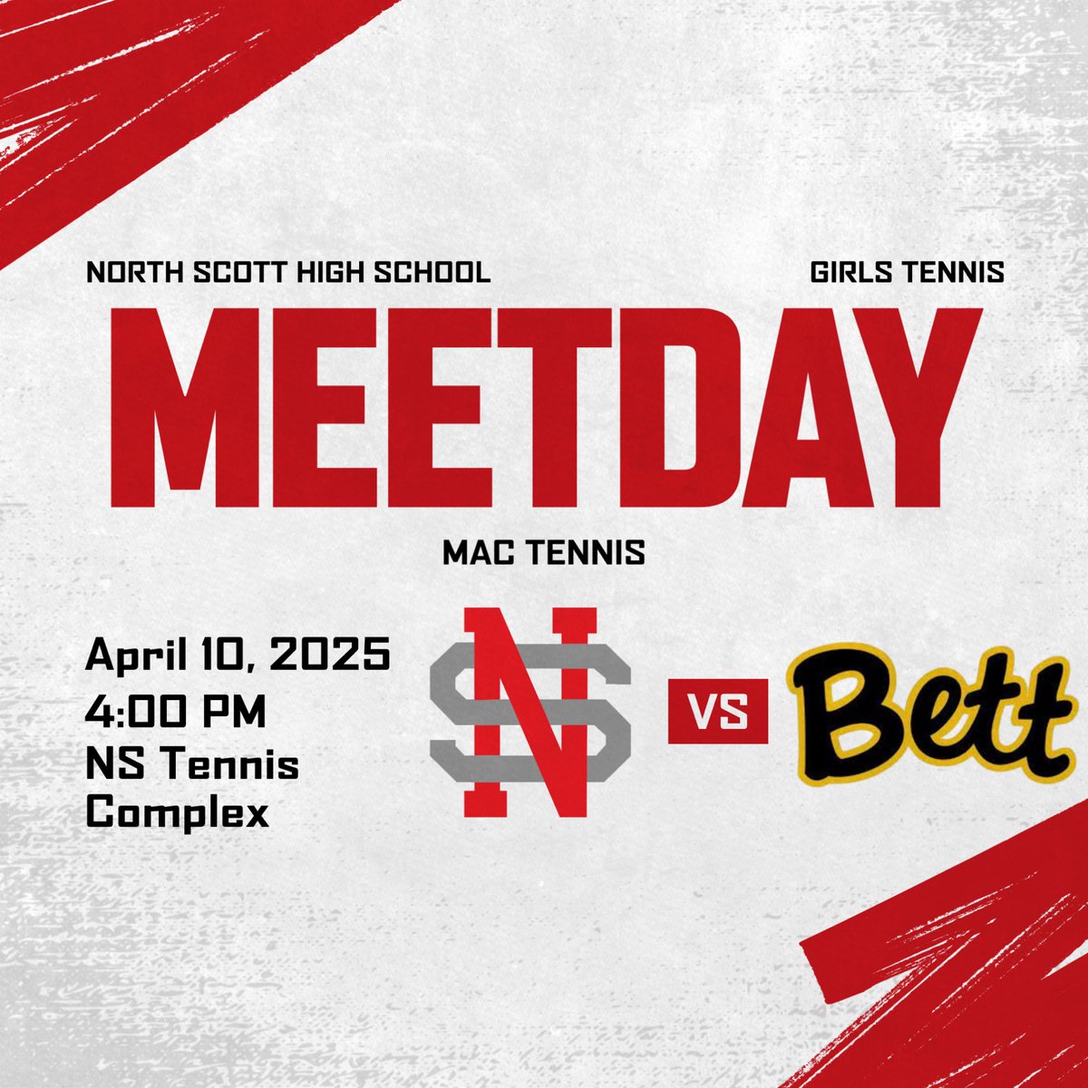 First home meet for girls tennis - come out and support the Lancers!