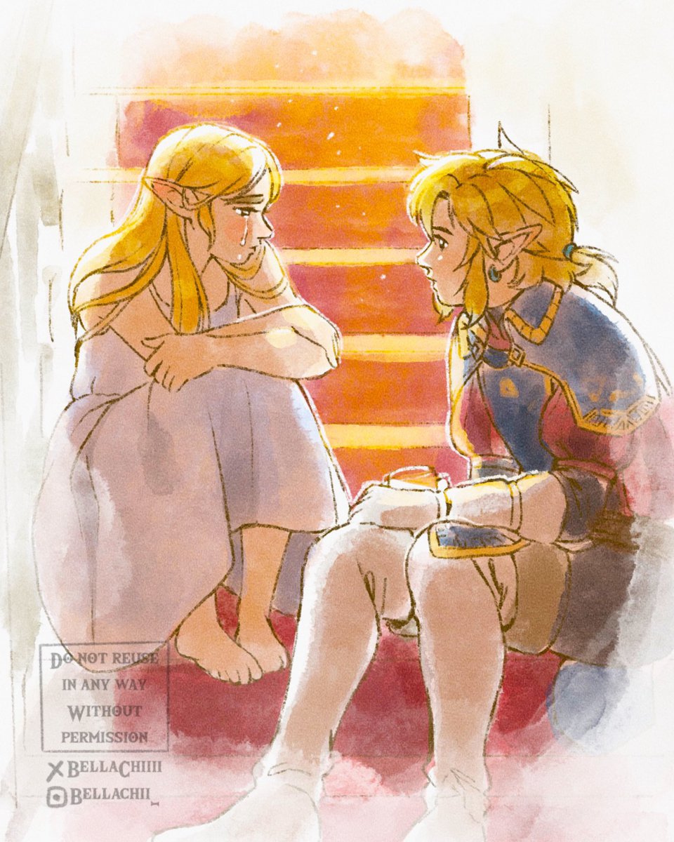 Guess who is playing Botw again- (yes me) 
I missed them🥹💛
#zelink #botw #zeldafanart