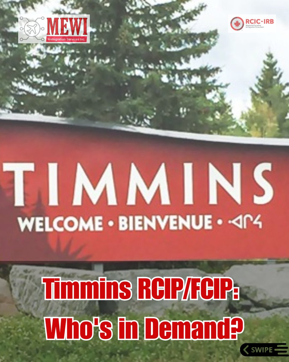 canadavisatoday's tweet image. New Priority Jobs Alert!
#Timmins released their priority occupations list for #rcip and #FCIP 🧳✨
Dreaming of moving to Timmins? Your job might be on the list! 👇🇨🇦

For your #Immigration related queries:

📍 #Canada:+1 780 710 9635
📍 #India: +91 76965 24687