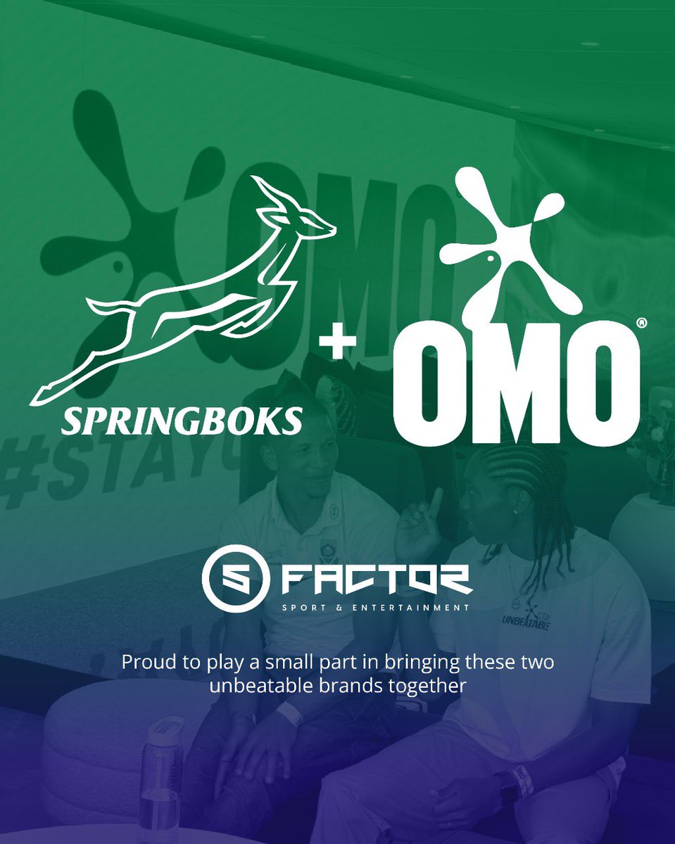 Helping launch new partnerships today with OMO South Africa, <a href="/Springboks/">Springboks</a> and Caster Semenya.

#PlayOn #StayUnbeatable