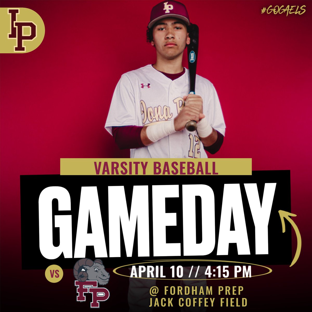 #GameDay⚾️
Varsity at Fordham Prep
📍 Jack Coffey Field - 4:15 PM
#GoGaels