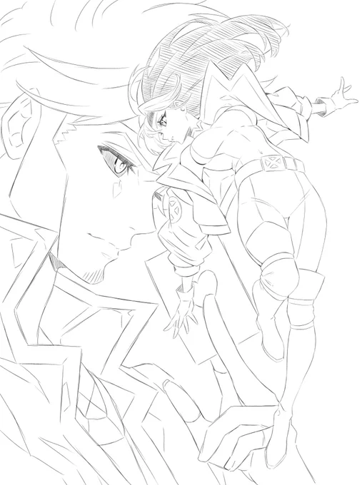I've been debating throwing Gambit in the background of a new Rogue pic, if my heart can take it 😭😭 