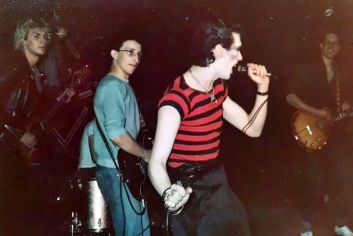 Thursday was local band's night in Eric's Club, Liverpool in 1978. Me and Bill Drummond (KLF) on guitar, Julian Cope (Teardrop Explodes) on bass and Pete Burns (Dead or Alive) on vocals. #tbt
