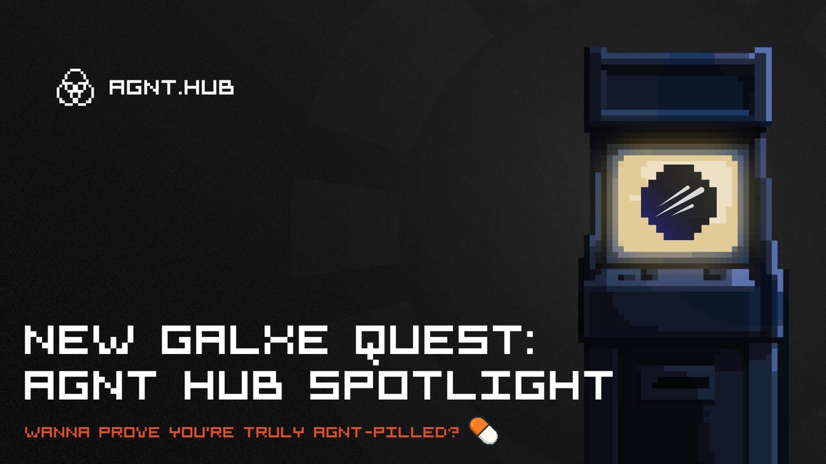 New Galxe Quest just dropped: AGNT Hub Spotlight

Wanna prove you're truly AGNT-pilled?

link: app.galxe.com/quest/AGNTHub/…

This one’s simple: Tell X what you love most about AGNT Hub - gamified preregistration, AGNT Connect, Gym quests, or just pure vibes. 

Use #AGNTHubTweetContest