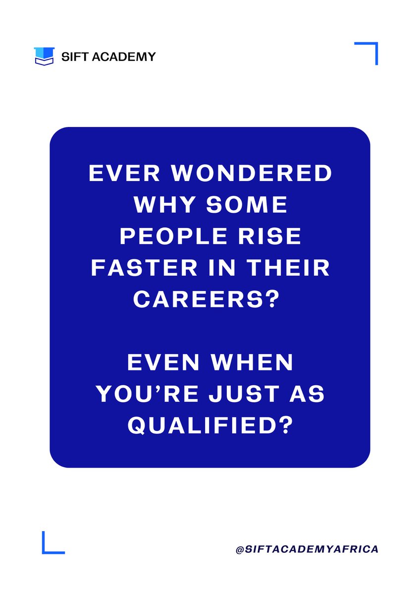 siftacademyafri's tweet photo. It’s not luck. It’s the invisible skills: communication, leadership, problem-solving, knowing the right tools — the things that make you indispensable.
What if you had a place to learn all that — and more?
#siftingthroughthenoise #softskillslearning #siftacademy https://t.co/ZgYZhS1AE5