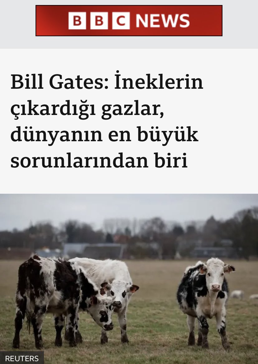 UzmEsraGunes's tweet photo. Cnn: “İnsanların Nefes Alması Küresel Isınmayı Artırıyor.”

AA: “Tarım ve hayvancılık küresel ısınmaya yol açan en önemli etkenlerden”

NTV: “İnek gazları küresel ısınmaya yol açıyor. Bill Gates yapay et tüketilmesini öneriyor.”

Hedef iklim değil insan https://t.co/3NsI1NSNox