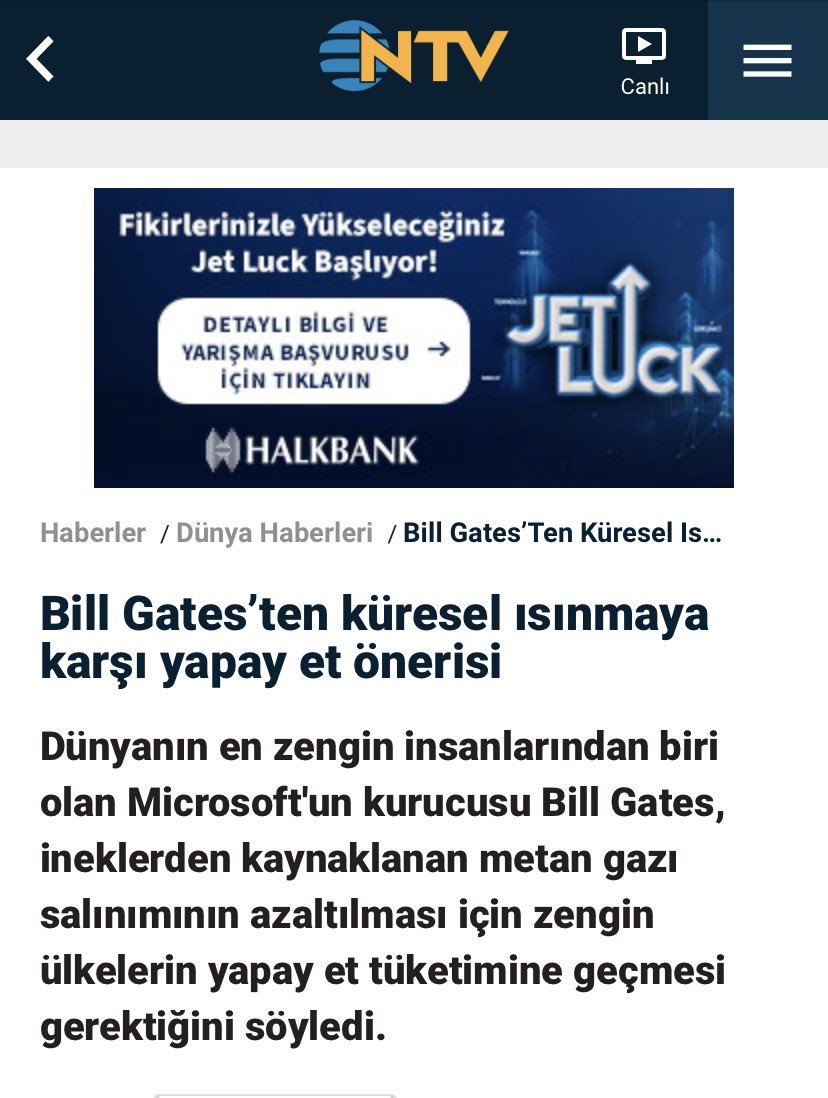 UzmEsraGunes's tweet photo. Cnn: “İnsanların Nefes Alması Küresel Isınmayı Artırıyor.”

AA: “Tarım ve hayvancılık küresel ısınmaya yol açan en önemli etkenlerden”

NTV: “İnek gazları küresel ısınmaya yol açıyor. Bill Gates yapay et tüketilmesini öneriyor.”

Hedef iklim değil insan https://t.co/3NsI1NSNox