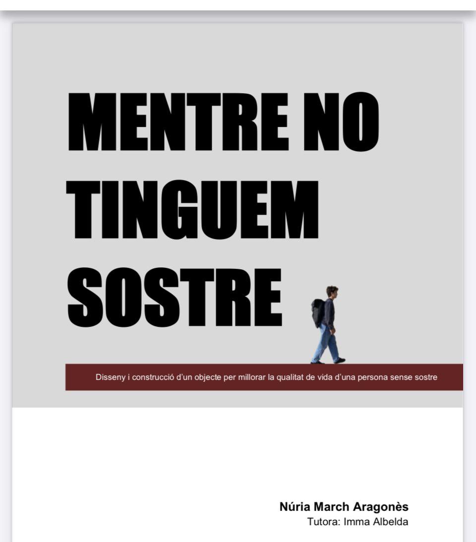 L'alumna Núria March Aragonès, de 2n de batxillerat, ha estat seleccionada per participar a la 17a Mostra de Recerca Jove del CEB. Ha fet el TR "Mentre no tinguem sostre", tutoritzat per la prof. Imma Albelda.👇🏻