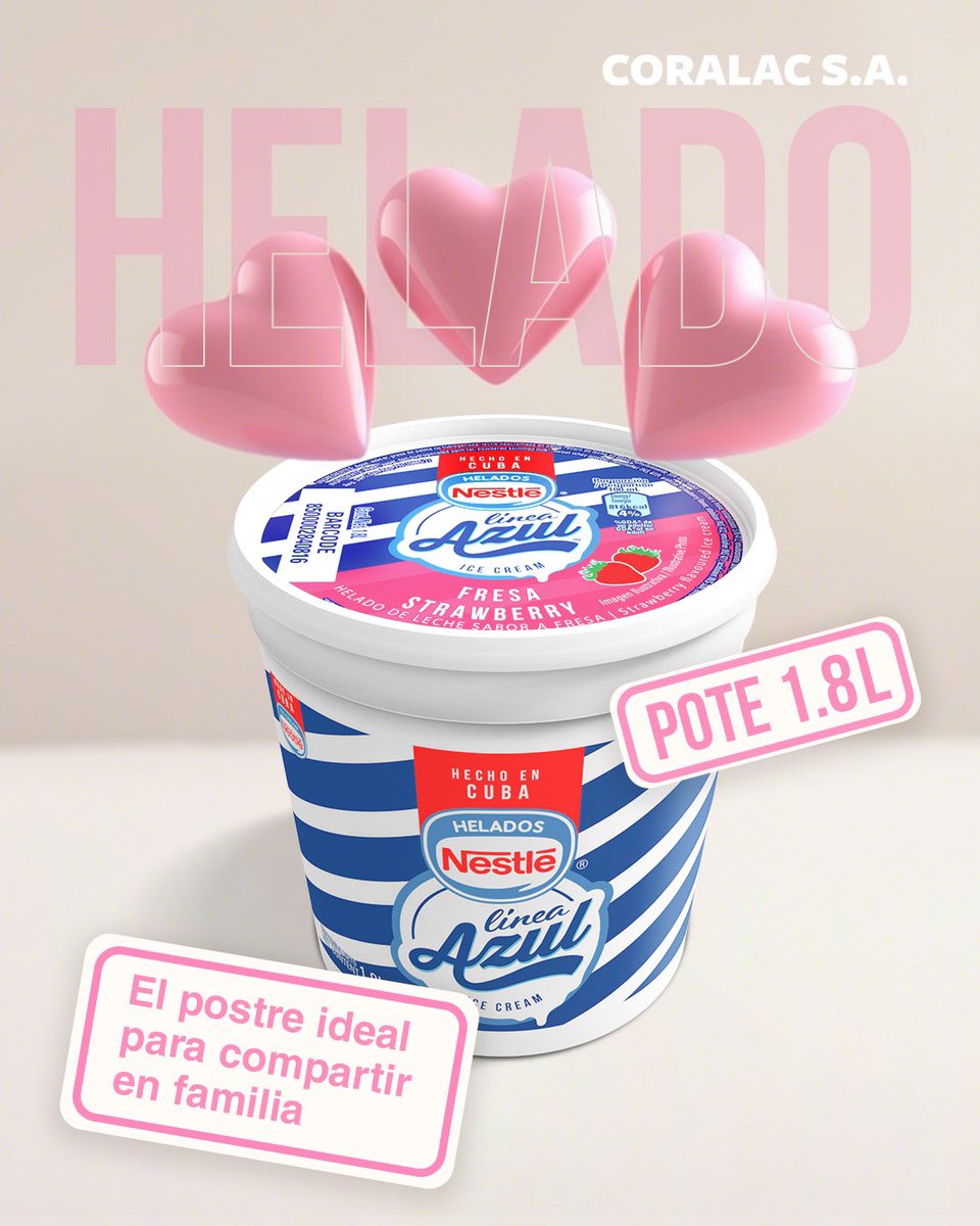 Reúne a toda la familia y disfruten de un delicioso helado juntos 😋

Con el pote de helado Línea Azul de 1.8L hay suficiente para todos 💗

#CoralacSA #LineaAzul