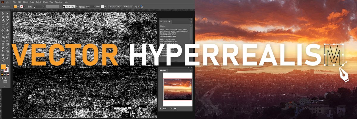Califormetry's tweet image. WHAT IS VECTOR HYPERREALISM?
VECTOR HYPERREALISM is a new frontier in contemporary art -- and the art practice I’ve been quietly and obsessively developing for the past few years.
a deeper dive into the process and philosophy 🧵👇