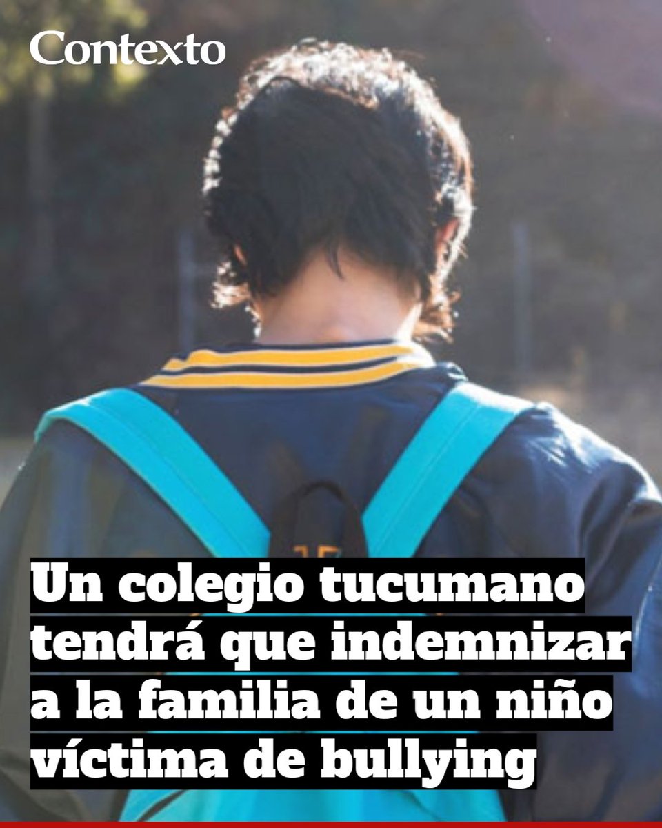 contextocomar's tweet photo. FALLO EJEMPLAR EN TUCUMÁN: COLEGIO DEBERÁ INDEMNIZAR A UN NIÑO POR BULLYING ⚖️📚

El juez Fernando García Hamilton, titular del Juzgado en lo Civil y Comercial Común de la IX Nominación, ordenó a una institución educativa de Tucumán pagar una indemnización a un niño que fue víctima de bullying.

El magistrado consideró que, frente a las agresiones sufridas, la intervención del colegio fue inadecuada. El nombre del establecimiento no fue revelado por las autoridades judiciales.

https://t.co/mo0yuPwZWH