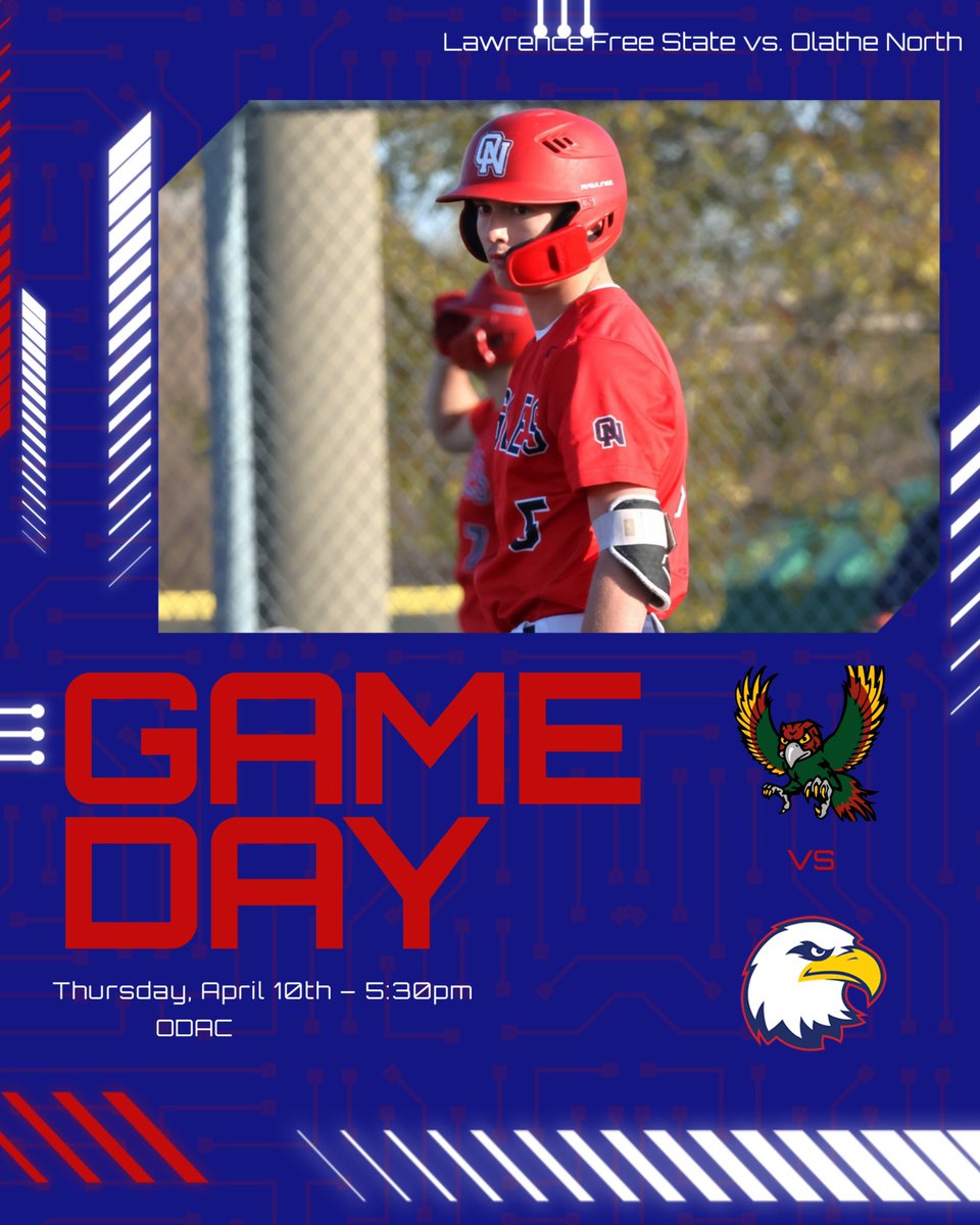 It is GAMEDAY. 

We are out at ODAC taking on an undefeated Lawrence Free State squad. 

Come support and enjoy the warm weather! Game time is 5:30.