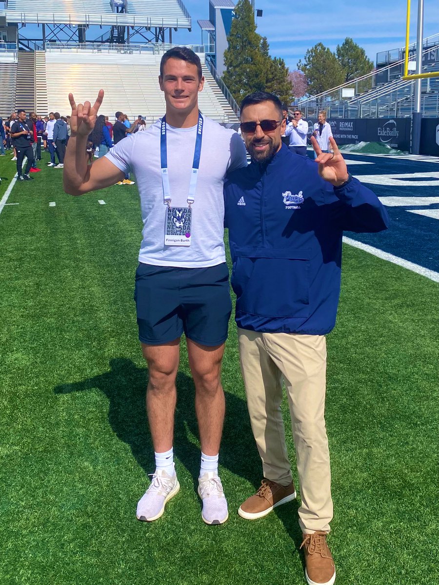 Finnigan (Finn) Burth (@finnb2026) on Twitter photo Had a great time at <a href="/NevadaFootball/">Nevada Football</a> Junior Day. Can’t wait to come back! #RiseTogether
<a href="/CoachChoateFB/">Jeff Choate</a> <a href="/CoachLynch/">Mike Lynch</a> <a href="/CoachPayam/">Coach Payam</a> <a href="/IoaneNoQuestion/">Kane Ioane</a> <a href="/Joey_thomas24_/">Joey Thomas</a> <a href="/tevis_bartlett/">Tevis Bartlett</a> <a href="/JOHNSON35BOY/">Nico Johnson</a> <a href="/ParkerEHenry/">Parker Henry</a> <a href="/jakebelz/">Jake Belzer</a> <a href="/edsoncanales1/">Edson Canales</a> <a href="/dlinevids1/">DLineVids</a> <a href="/BrandonHuffman/">Brandon Huffman</a> <a href="/delorofootball/">Del Oro Football</a> Had a great time at <a href="/NevadaFootball/">Nevada Football</a> Junior Day. Can’t wait to come back! #RiseTogether
<a href="/CoachChoateFB/">Jeff Choate</a> <a href="/CoachLynch/">Mike Lynch</a> <a href="/CoachPayam/">Coach Payam</a> <a href="/IoaneNoQuestion/">Kane Ioane</a> <a href="/Joey_thomas24_/">Joey Thomas</a> <a href="/tevis_bartlett/">Tevis Bartlett</a> <a href="/JOHNSON35BOY/">Nico Johnson</a> <a href="/ParkerEHenry/">Parker Henry</a> <a href="/jakebelz/">Jake Belzer</a> <a href="/edsoncanales1/">Edson Canales</a> <a href="/dlinevids1/">DLineVids</a> <a href="/BrandonHuffman/">Brandon Huffman</a> <a href="/delorofootball/">Del Oro Football</a>