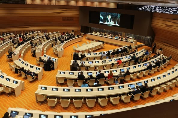 VladimirCuc's tweet photo. At @UNECE #71stCommission mtng #Moldova reaffirmed commitment to cut 71% CO2 emissions by 2030, expand forests from 11% to 15% by 2032, develop resilient infrastructure, supported⬆️UNECE efficiency & adequate funding, called for more cooper. among UN economic agencies in Geneva https://t.co/aTbYquxmwq