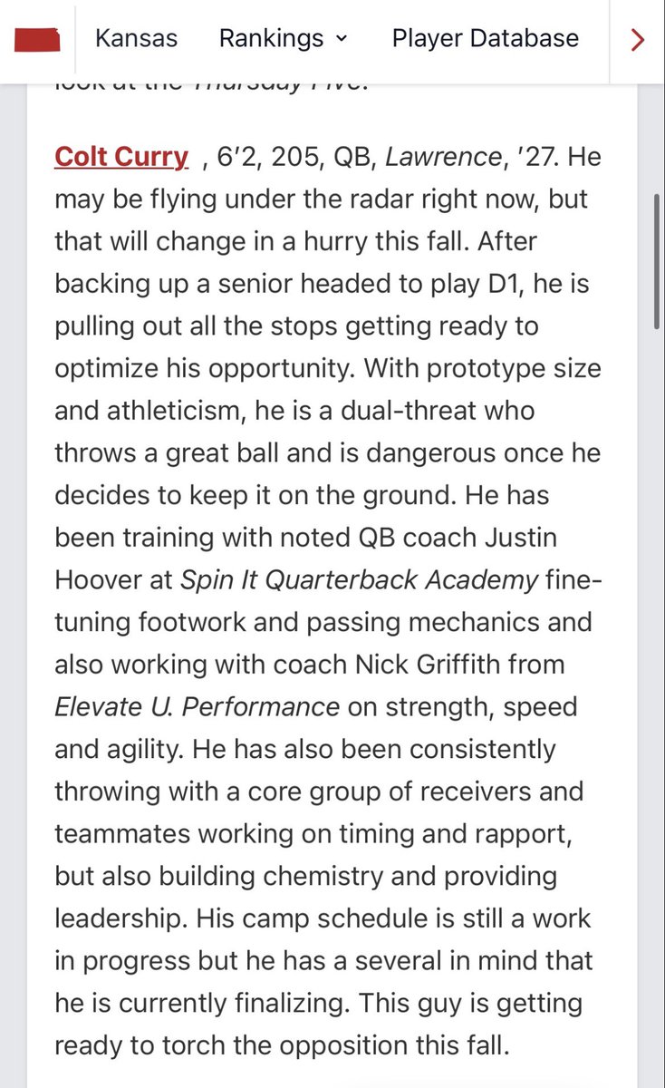 Thank You for the write up! <a href="/PrepRedzoneKS/">Prep Redzone Kansas</a> <a href="/cargile_wade/">CoolDaddyO</a>