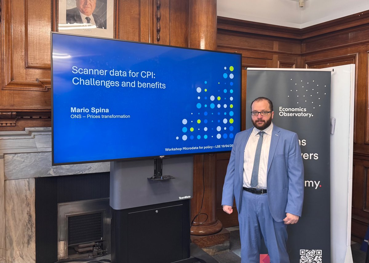 fmcevoy_ds's tweet photo. After lunch, Mario Spina talked about the challenges and benefits of using scanner data for CPI calculation. Hundreds of millions of prices - I'm very jealous of the dataset! https://t.co/Uy2FotWhYK