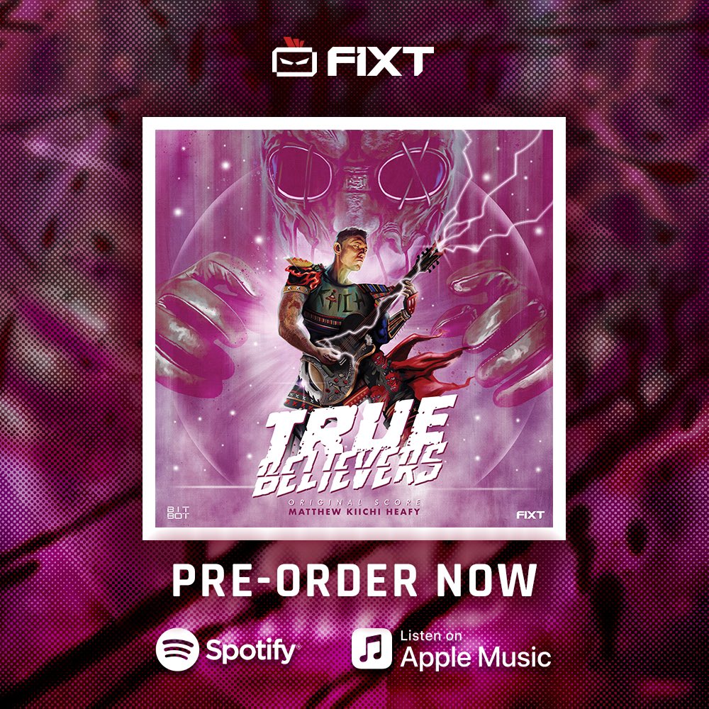 The soundtrack to the slasher comic series 'True Believers' is now available for pre-order! Scored by Trivium's Matthew Kiichi Heafy, listen to the first single "Dance of the Dead" now! 🔪 

➡️ link.fixtmusic.com/TrueBelievers_…