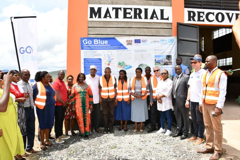 Erfan_A_Ali's tweet photo. Taita Taveta celebrates its 1st Material Recovery Facility, a milestone in Kenya’s circular economy journey. With @EU_Commission support,led by @UNHABITAT under the #GoBlueKE project,the MRF enhances sustainability, empowers youth & women & supports the Waste Management Act 2022 https://t.co/C5sx047ZbY
