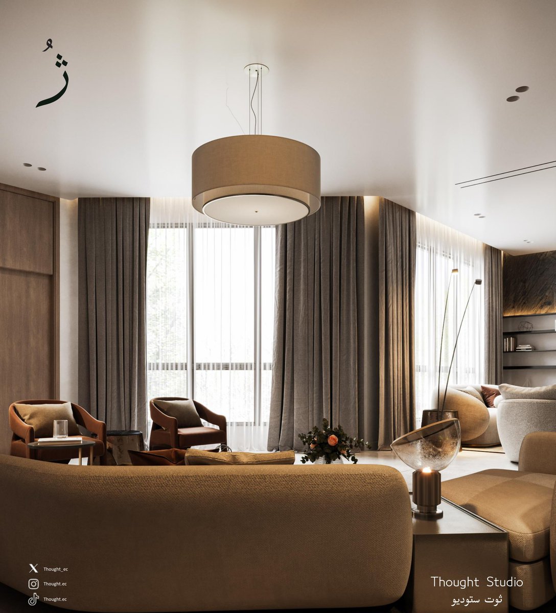 thought_ec's tweet photo. We opened up the spaces to make the area feel bigger and more relaxing 🌿✨
Natural light flows through every corner, with soft, carefully chosen furniture 🤍🪑

#تصميم_داخلي 
#InteriorDesign #OpenSpace #HomeInspo https://t.co/cUUQ6KhNEF