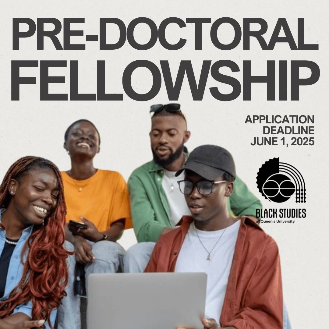 Pre-Doctoral Fellowships for Black Studies students at Queen’s University ! 

Please apply : queensu.ca/artsci/graduat…