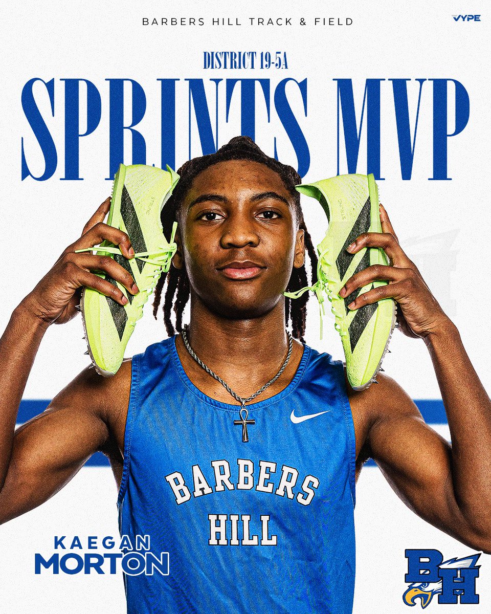 Barbers Hill 🦅 Girls Cross Country/Track & Field (@bhhseagletrack) on Twitter photo 🎉District 19-5A Track & Field Girls Sprints MVP-Khloe Furlong🎉
💥District 19-5A Track & Field Boys Sprints MVP-Kaegan Morton💥
<a href="/BHBoosterClub/">BH Athletic Booster</a> <a href="/BH_Athletics/">Barbers Hill Athletics</a> 🎉District 19-5A Track & Field Girls Sprints MVP-Khloe Furlong🎉
💥District 19-5A Track & Field Boys Sprints MVP-Kaegan Morton💥
<a href="/BHBoosterClub/">BH Athletic Booster</a> <a href="/BH_Athletics/">Barbers Hill Athletics</a>